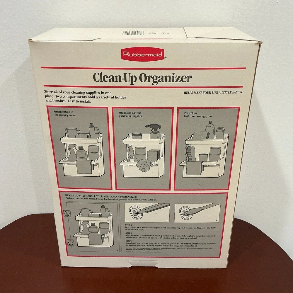 Vintage Rubbermaid Clean-up Caddy Supplies Organizer Wall Or Door Mount 2320